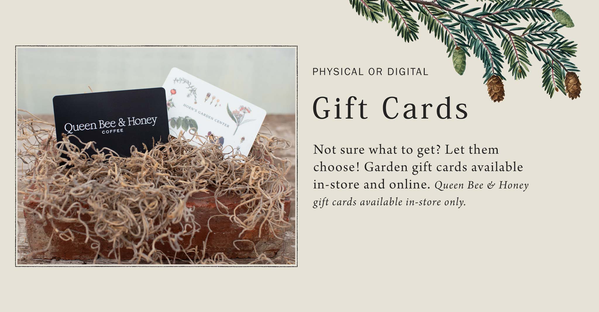 Gift Cards at Hoen's Garden Center