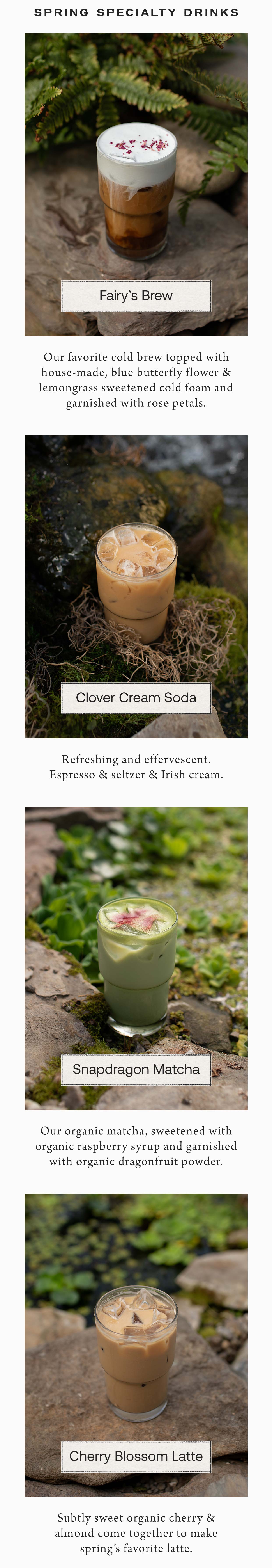 Queen Bee & Honey Coffee Spring Menu at Hoen's Garden Center